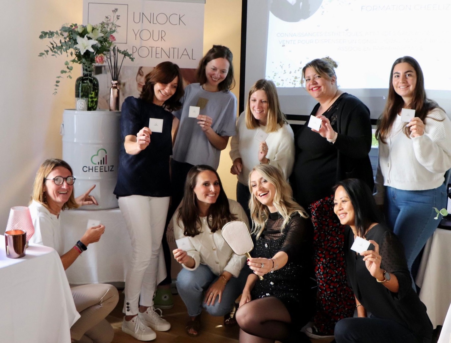 Clothilde Fagot en formation, produit en main