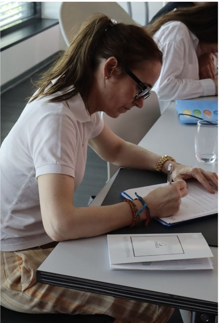 Élisabeth pendant la formation Cheeliz, le 17 juin